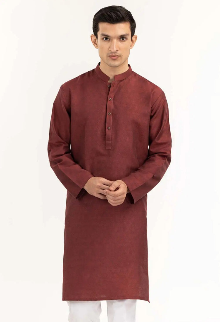 Rusty maroon mens kurta