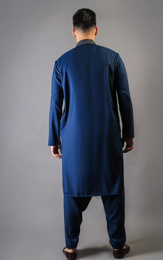 Cobalt Blue mens kameez shalwar