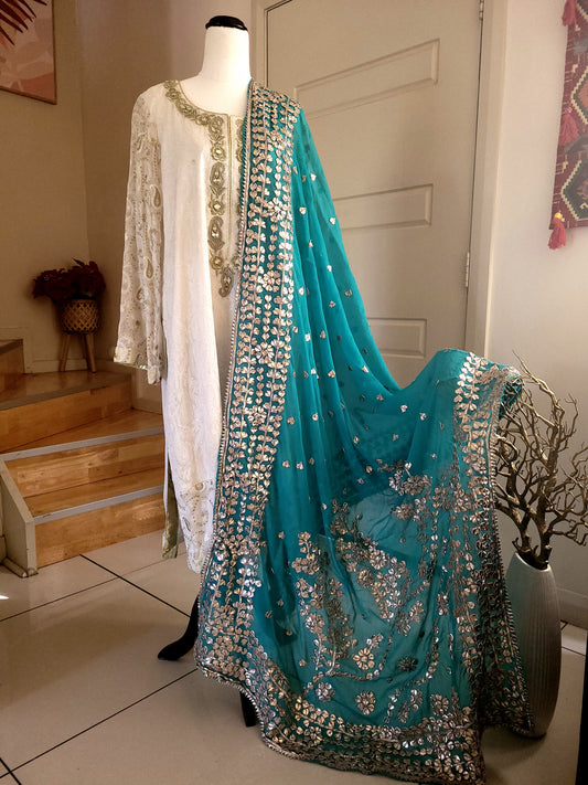 Chiffon Gotawork duppata