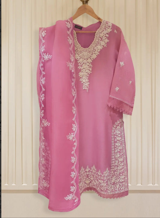 Baby pink khaddinet 3pc