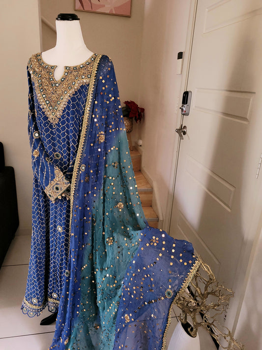 Royal blue & Aqua formal 3pc