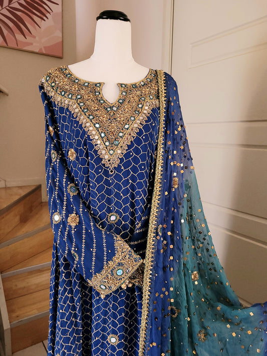 Royal blue & Aqua formal 3pc