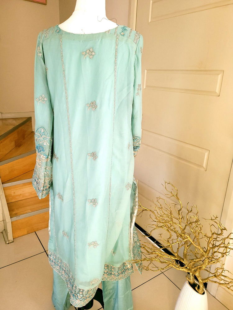Pasrel seagreen 3pc chiffon