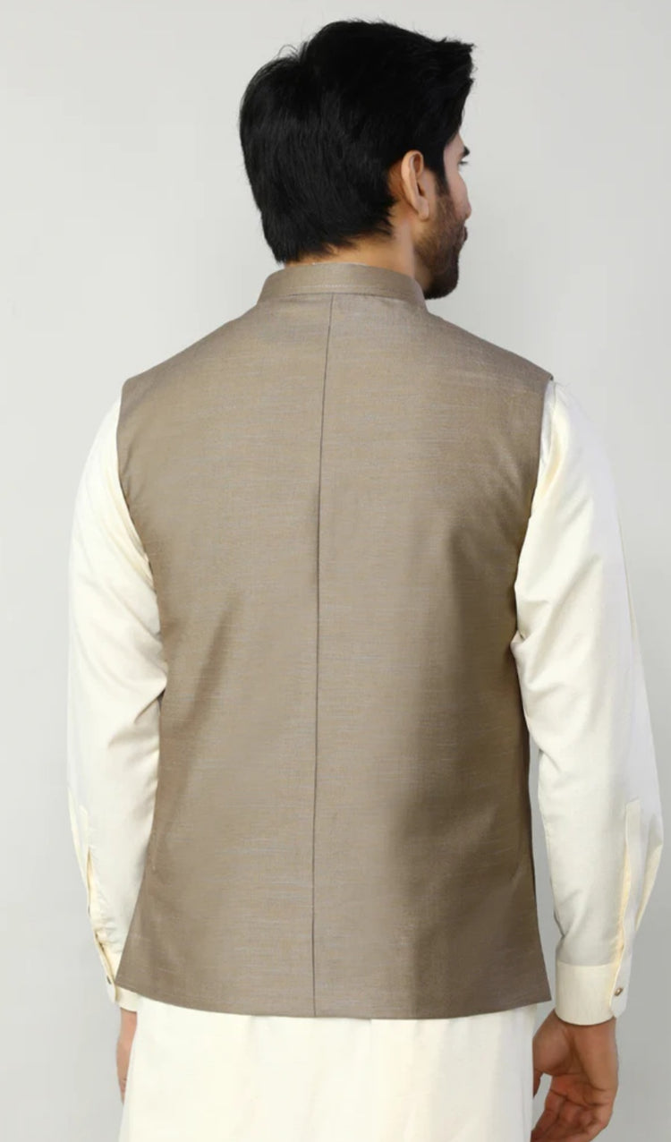 Dull Gold Mens Waistcoat