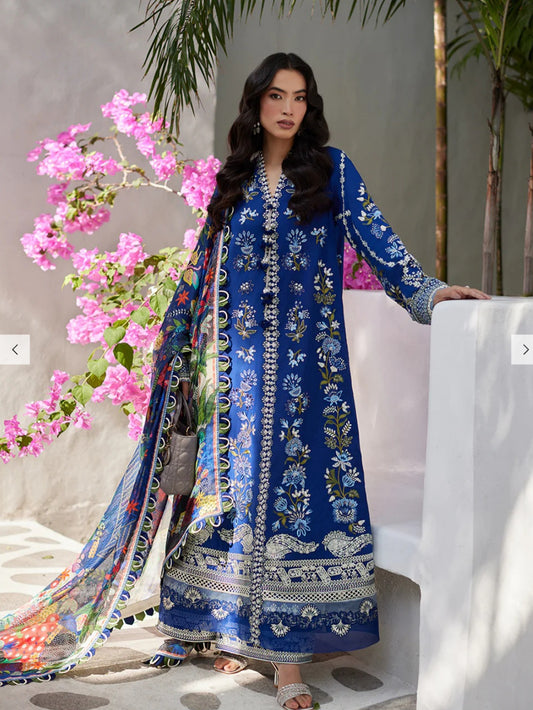 Royal blue luxury cotton 3pc