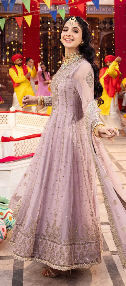 Lillac net frock 3pc