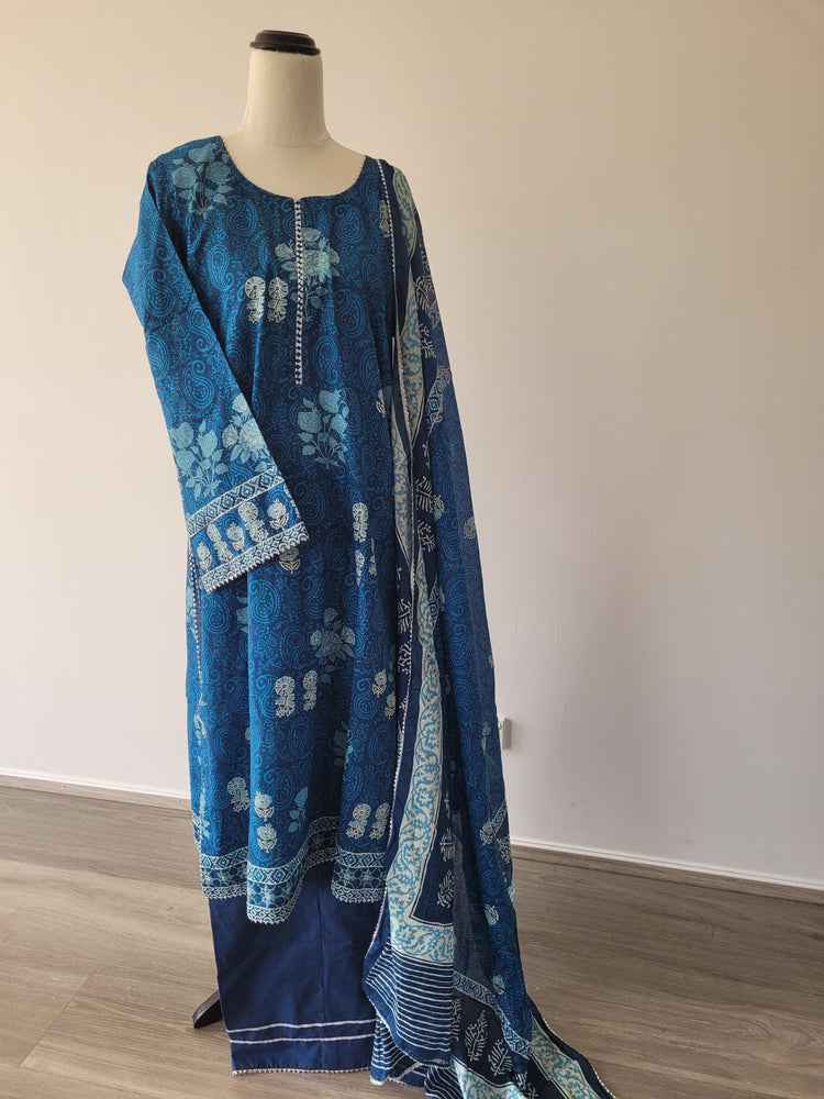 Blue printed summer 3pc