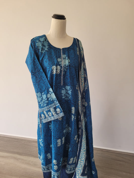 Blue printed summer 3pc