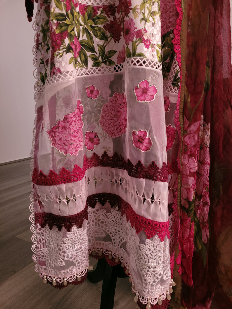 Floral hotpink summer 3pc dress