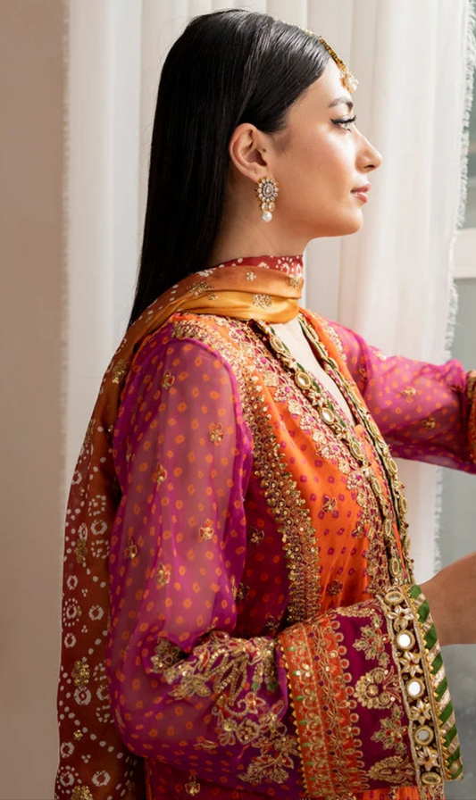 Rust magenta chiffon 3pc