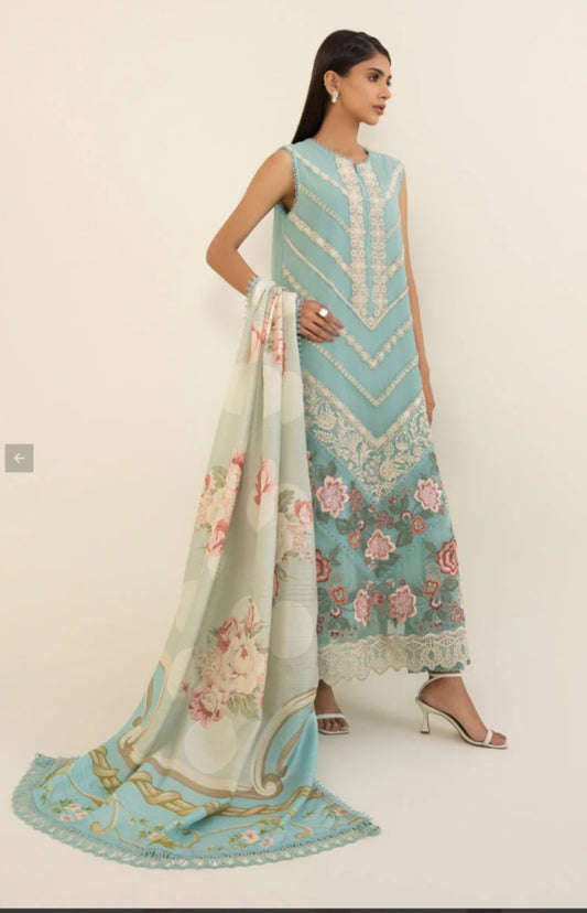 IceBlue chiffon 3pc dress