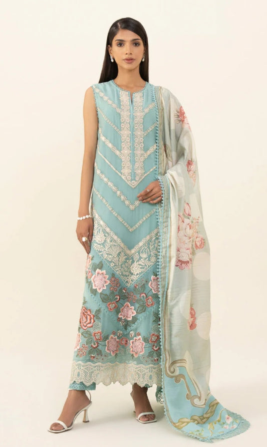 IceBlue chiffon 3pc dress