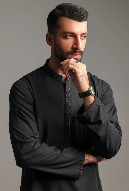 Charcole Black Kurta & Pajama