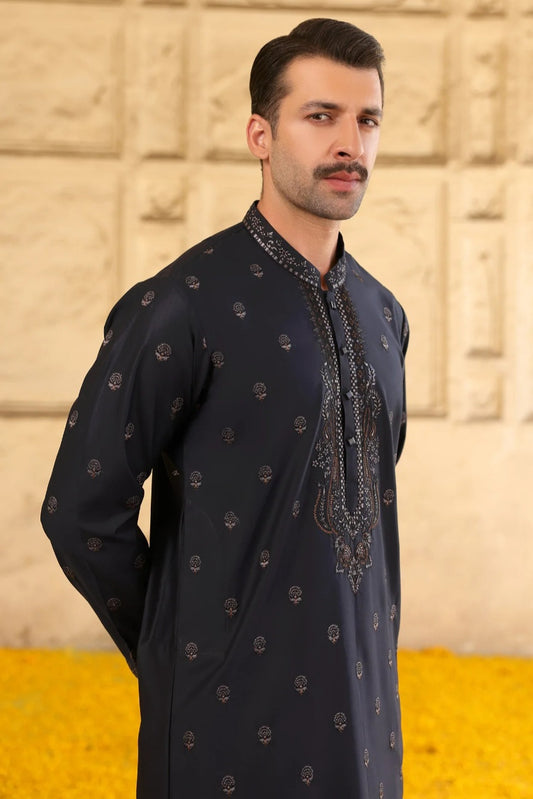 Navy Blue Mens Kurta&Pajama