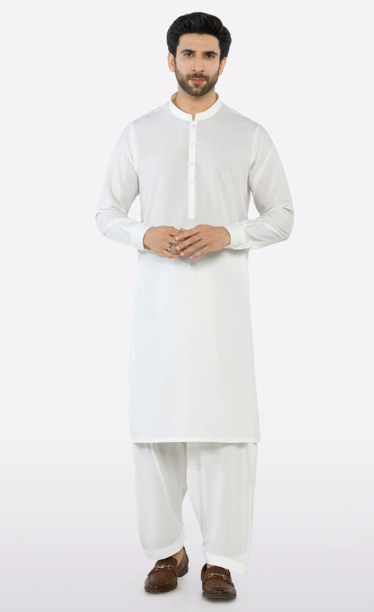 Off White Mens Kameez Shalwar