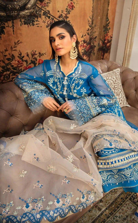 Electric Blue Fancy 3 Piece Suit