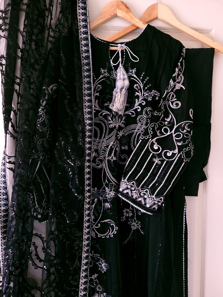 Monochrome Net Dress