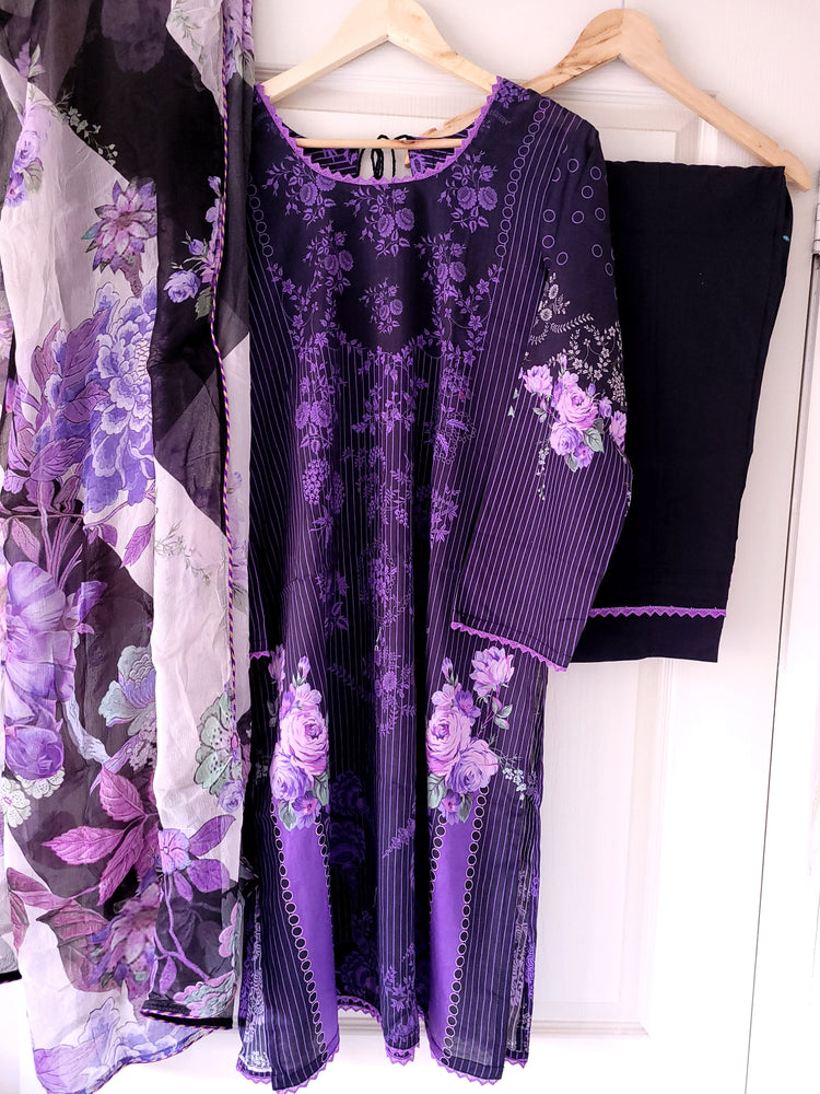 Purple & Black summer 3pc