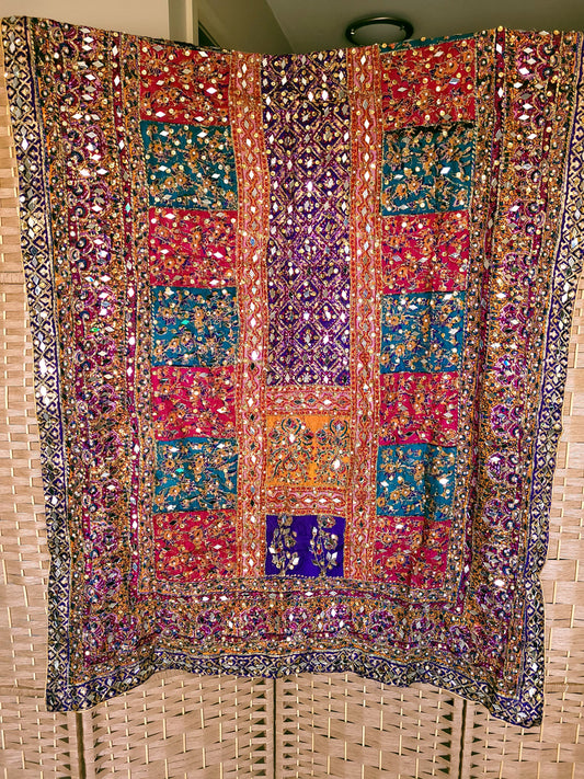 Silk Heavy Mirror Work Dupatta