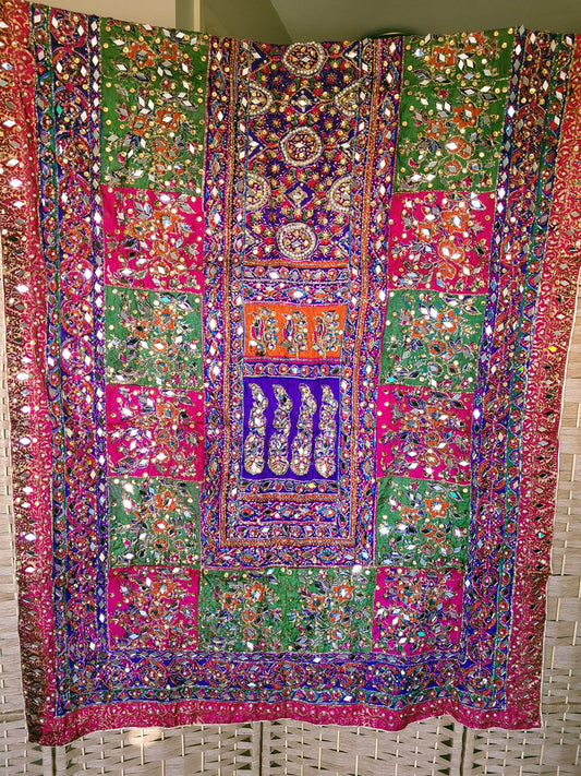 Silk Heavy Mirror Work Dupatta