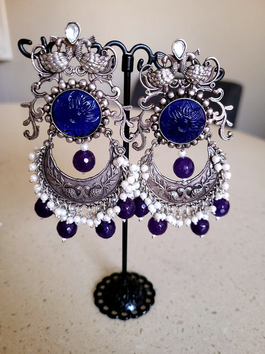 Antique Oxydise Long Earrings