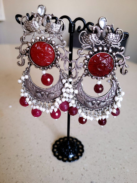 Antique Oxydise Long Earrings