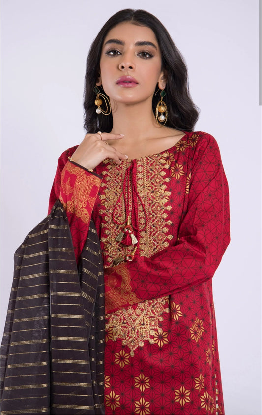 Red & Black 3 Piece Suit