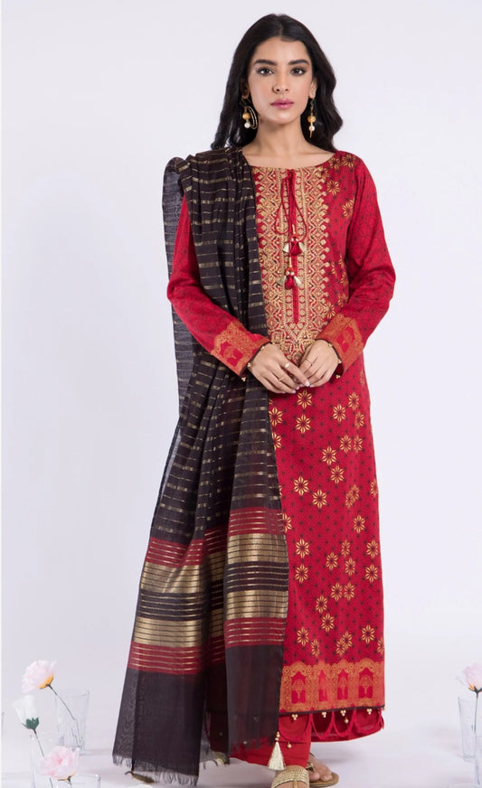 Red & Black 3 Piece Suit