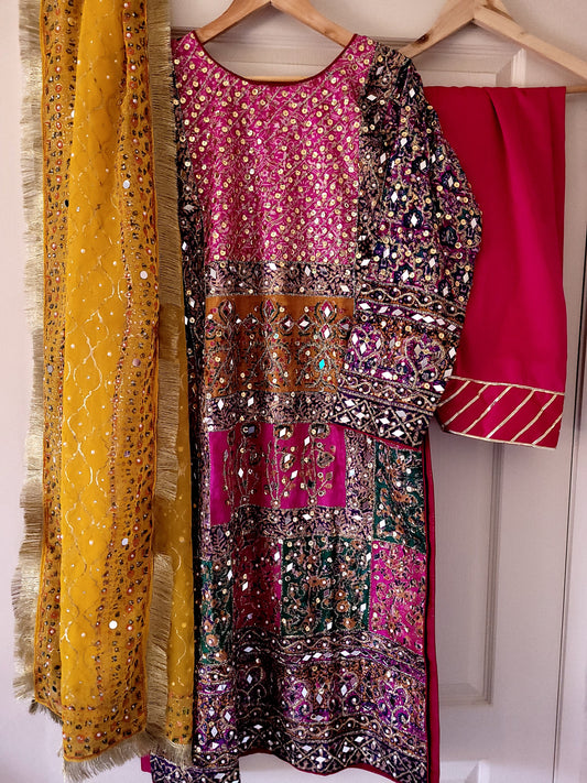 Pure Silk Mirror Wedding Formal 3 Piece