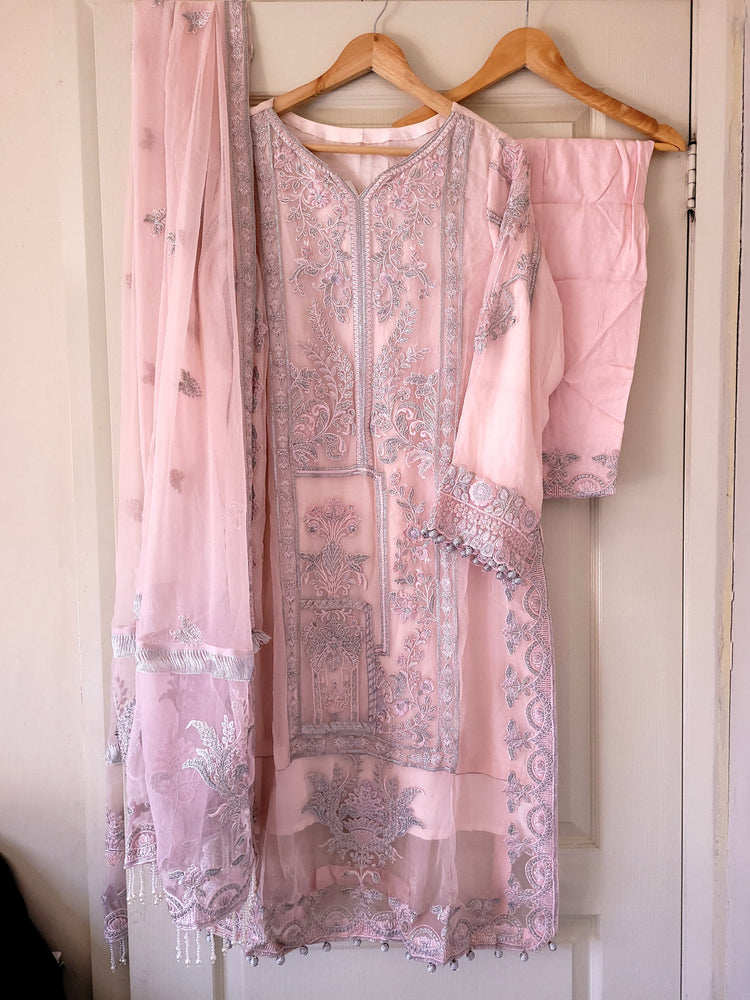 Babypink pure chiffon 3pc