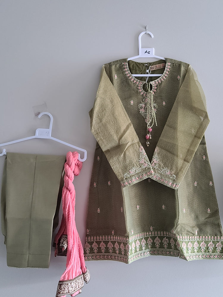 Metalic green girls 3pc