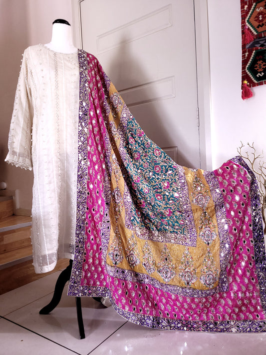Bunch & Botees silk mirror duppata