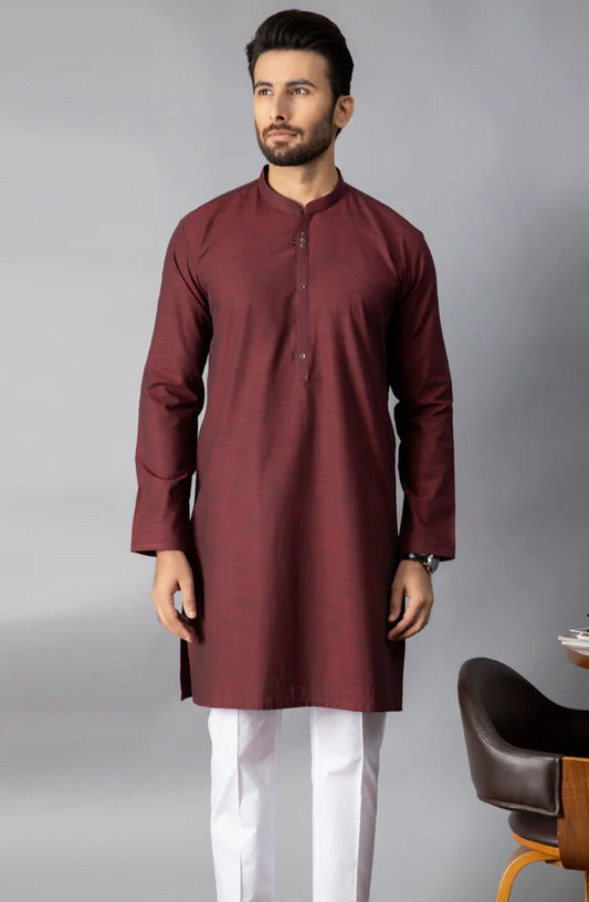 Maroon Mens Kurta