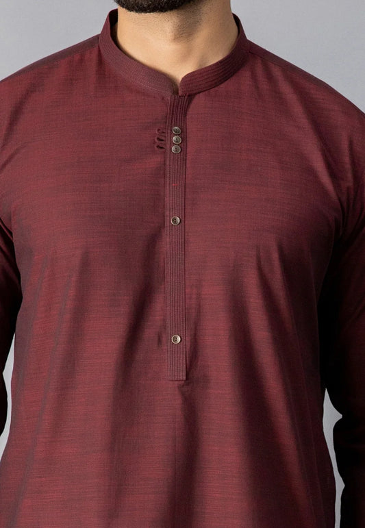 Maroon Mens Kurta