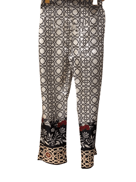 Cotton Silk Printed Trouser