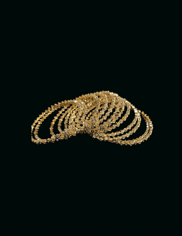 Dimond Cut Bangle Set