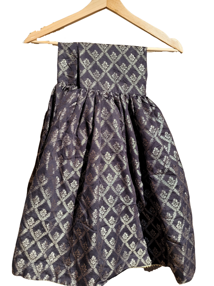 Cotton Banarasi Jacquard Black Gharara