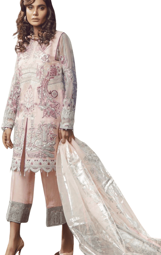 Hayat Light Peachish Pink 3 Piece Dress