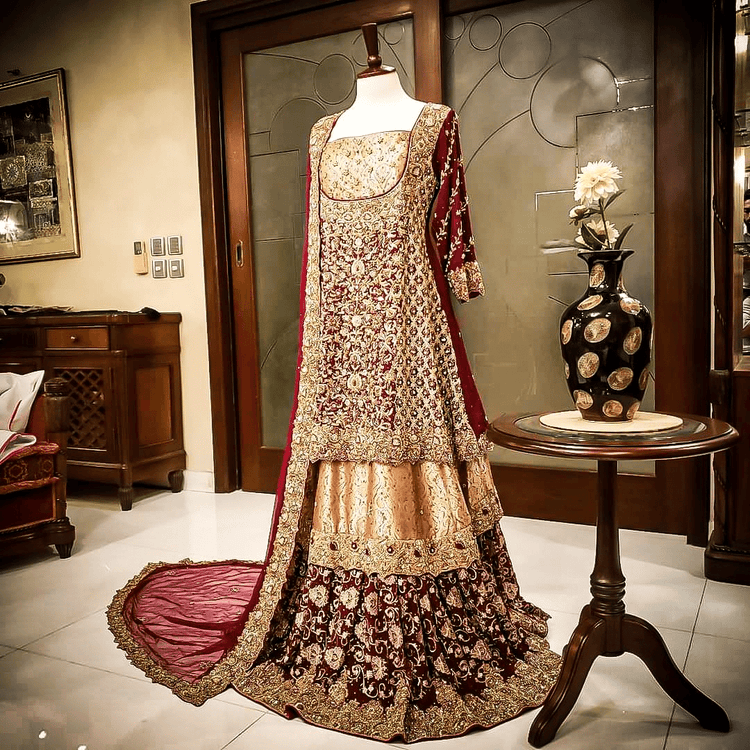 Heavy Farshi Lehanga Bridal Wear