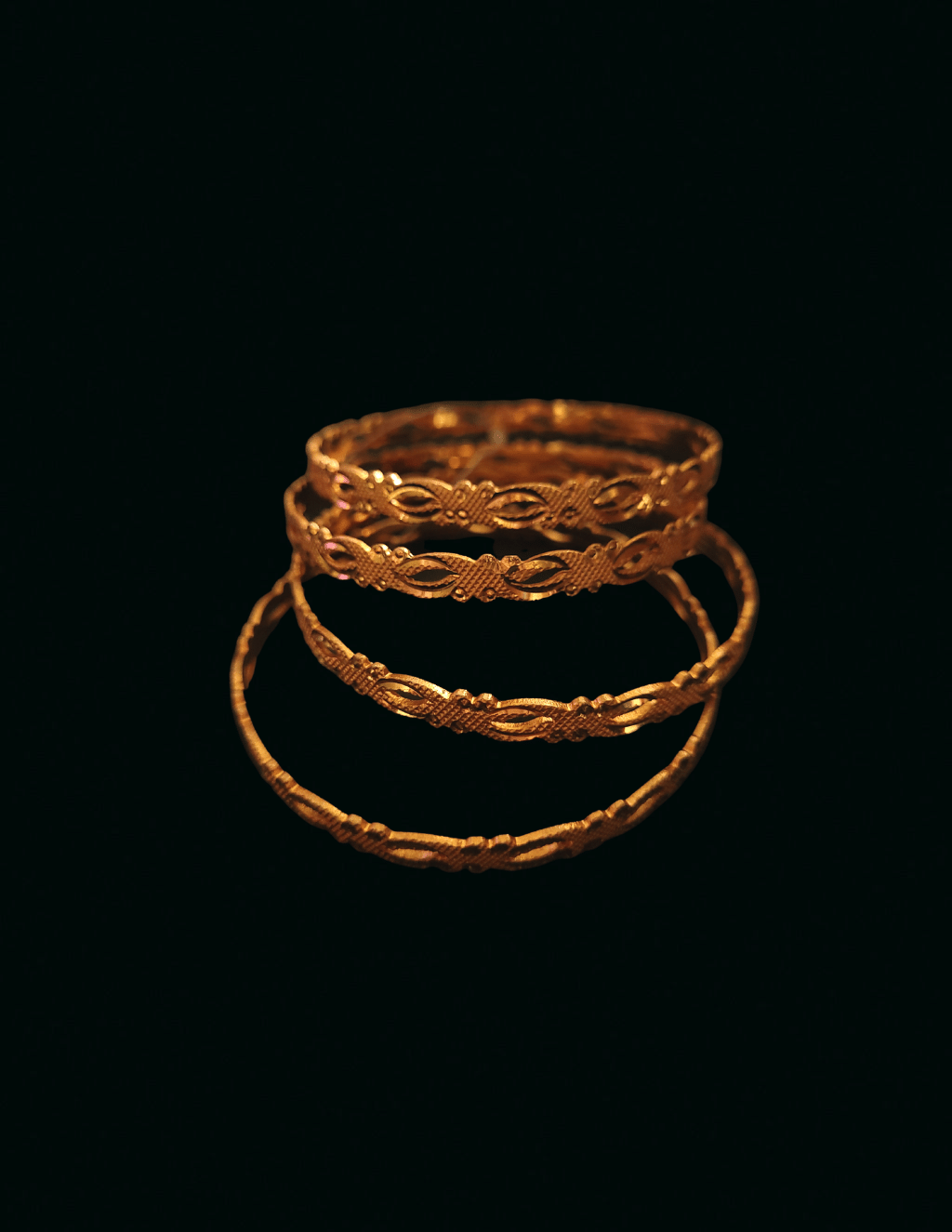 Leaf Gold Bangles Set Monz Fashion