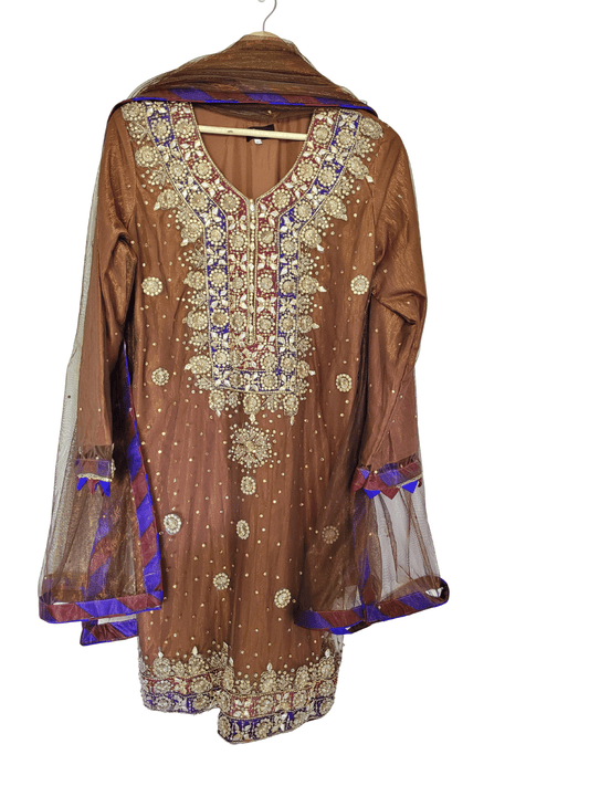 Mehndi Gota Work 3 Piece Suit