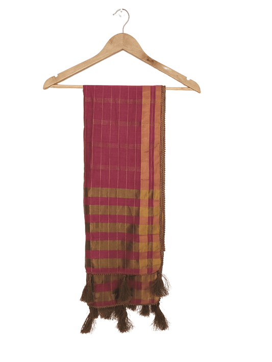 Mergenda Pink Cotton Silk Duppata