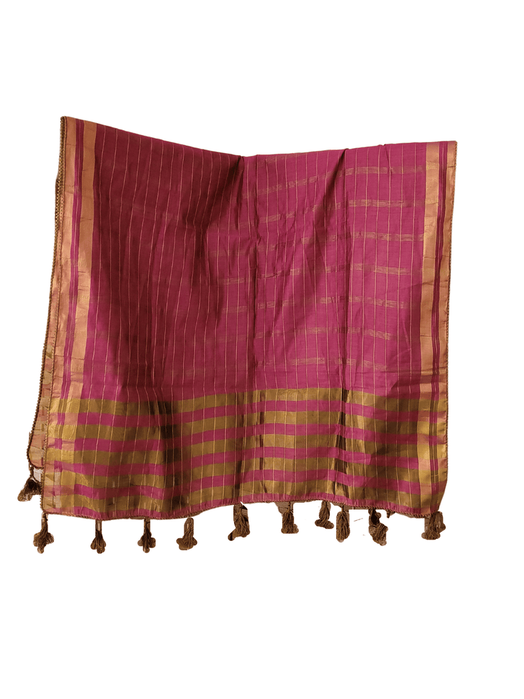 Mergenda Pink Cotton Silk Duppata