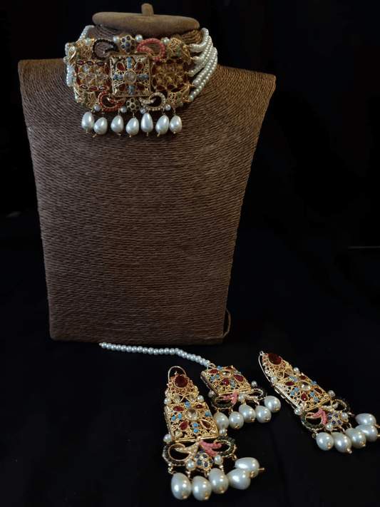 Nauratan Choker Set