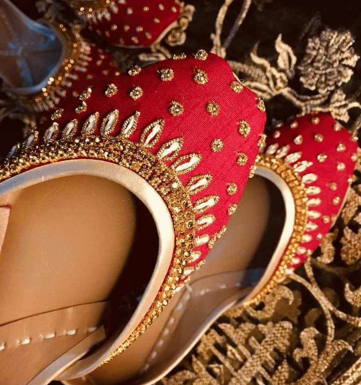 Red Bridal Khussa