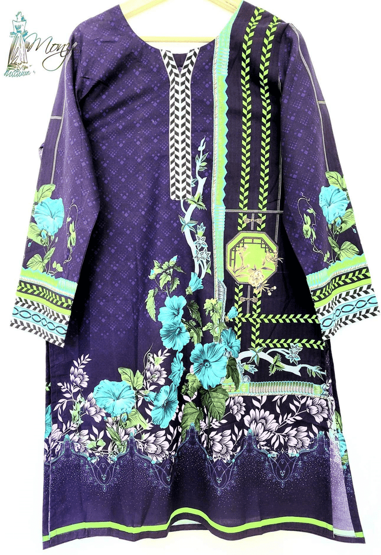 Sapphire Bringle Purple Printed Lawn Shirt
