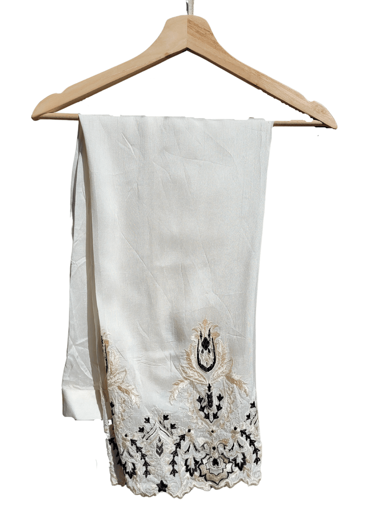 Sapphire embroidered pure silk fancy trouser