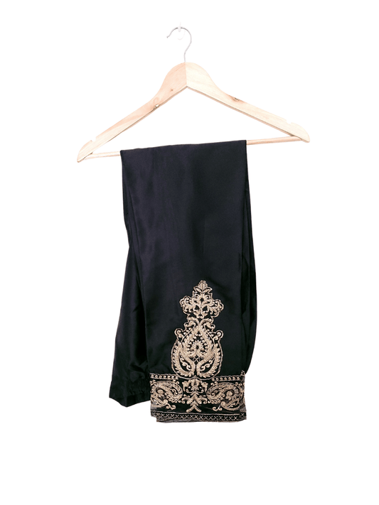 Satain Silk Embroidered Trouser