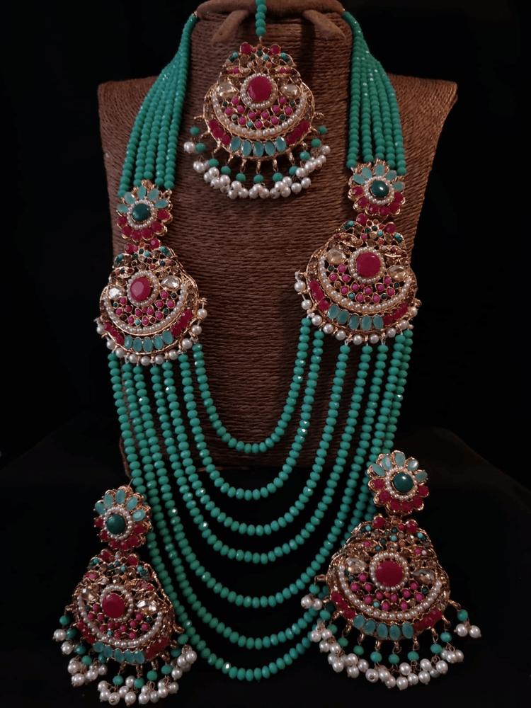 Sea Green 3 Layered Mala Set