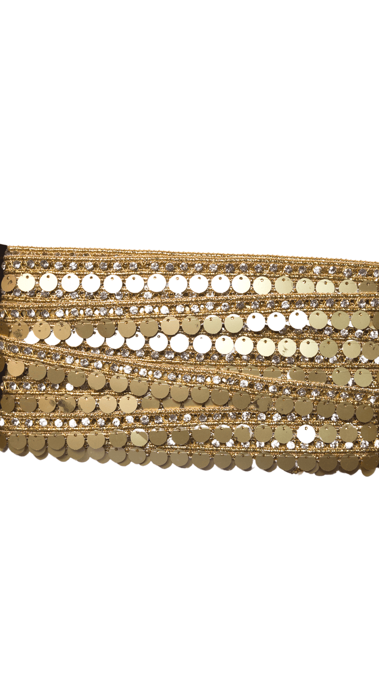 Shiny Golden Coin Lace